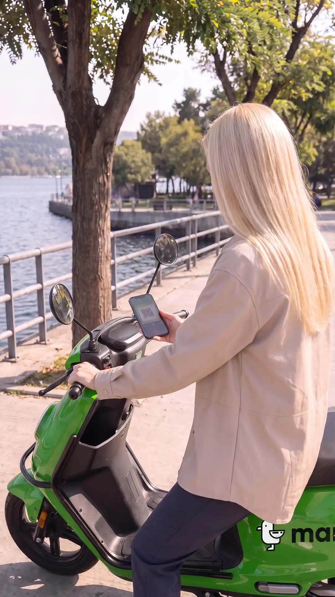 Moped kodunu uygulamaya okut
